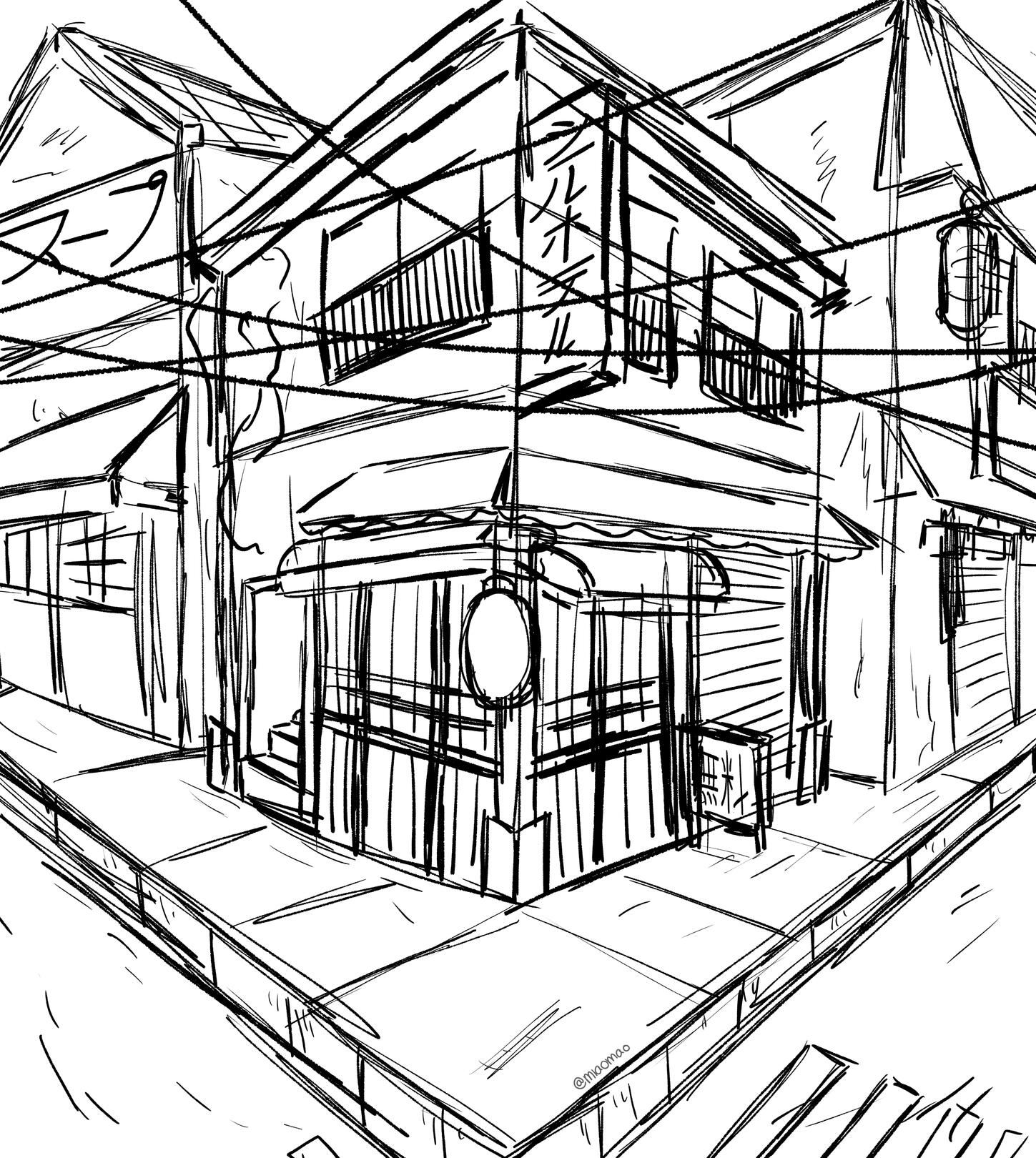 Two Point Perspective Street